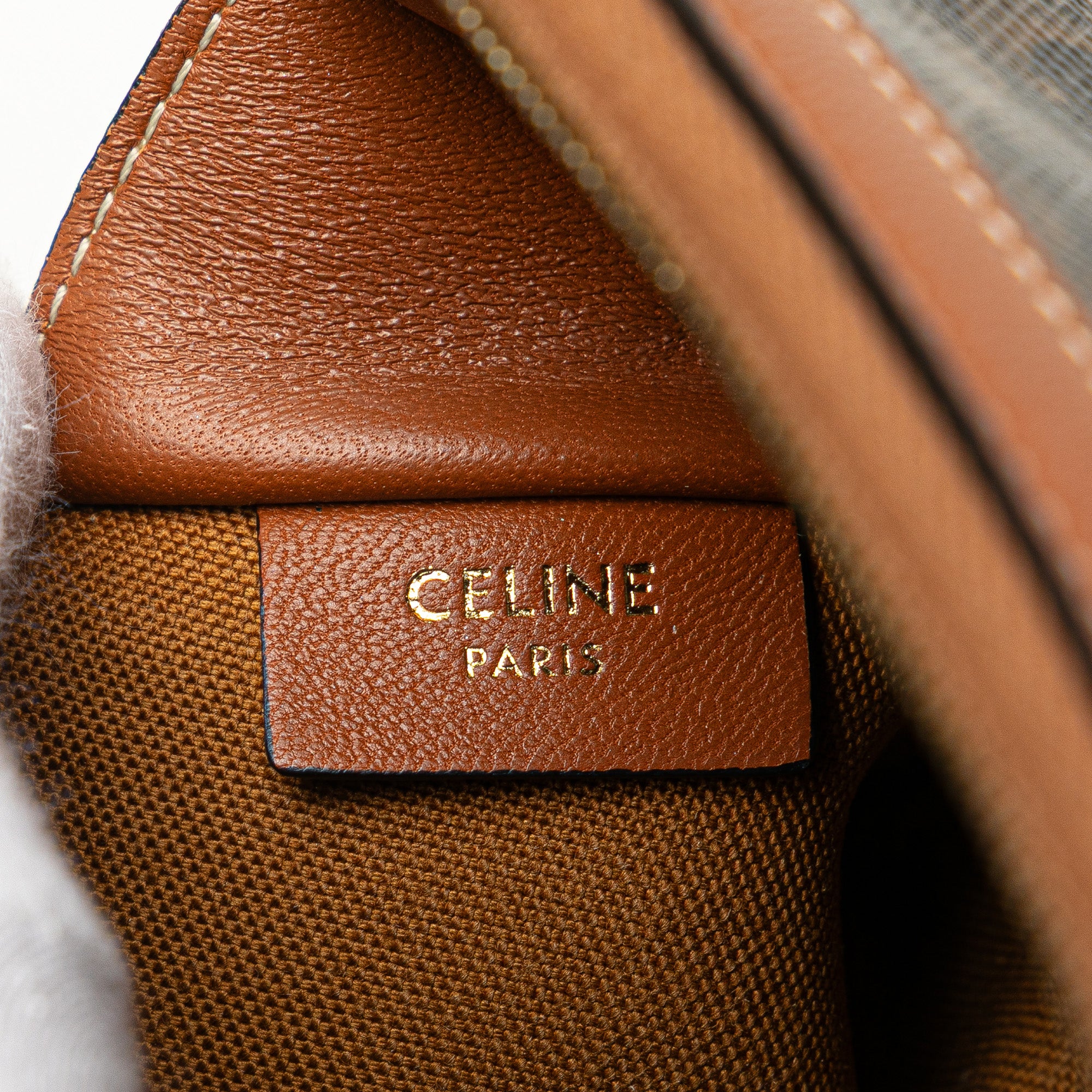 Triomphe Coated Canvas Embroidered Logo Clutch On Chain