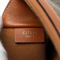 Triomphe Coated Canvas Embroidered Logo Clutch On Chain