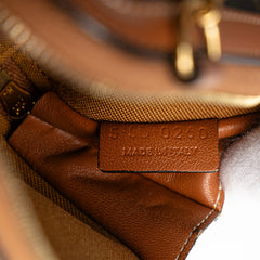 Triomphe Coated Canvas Embroidered Logo Clutch On Chain