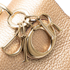 Mini Metallic Grained Calfskin Be Dior Flap