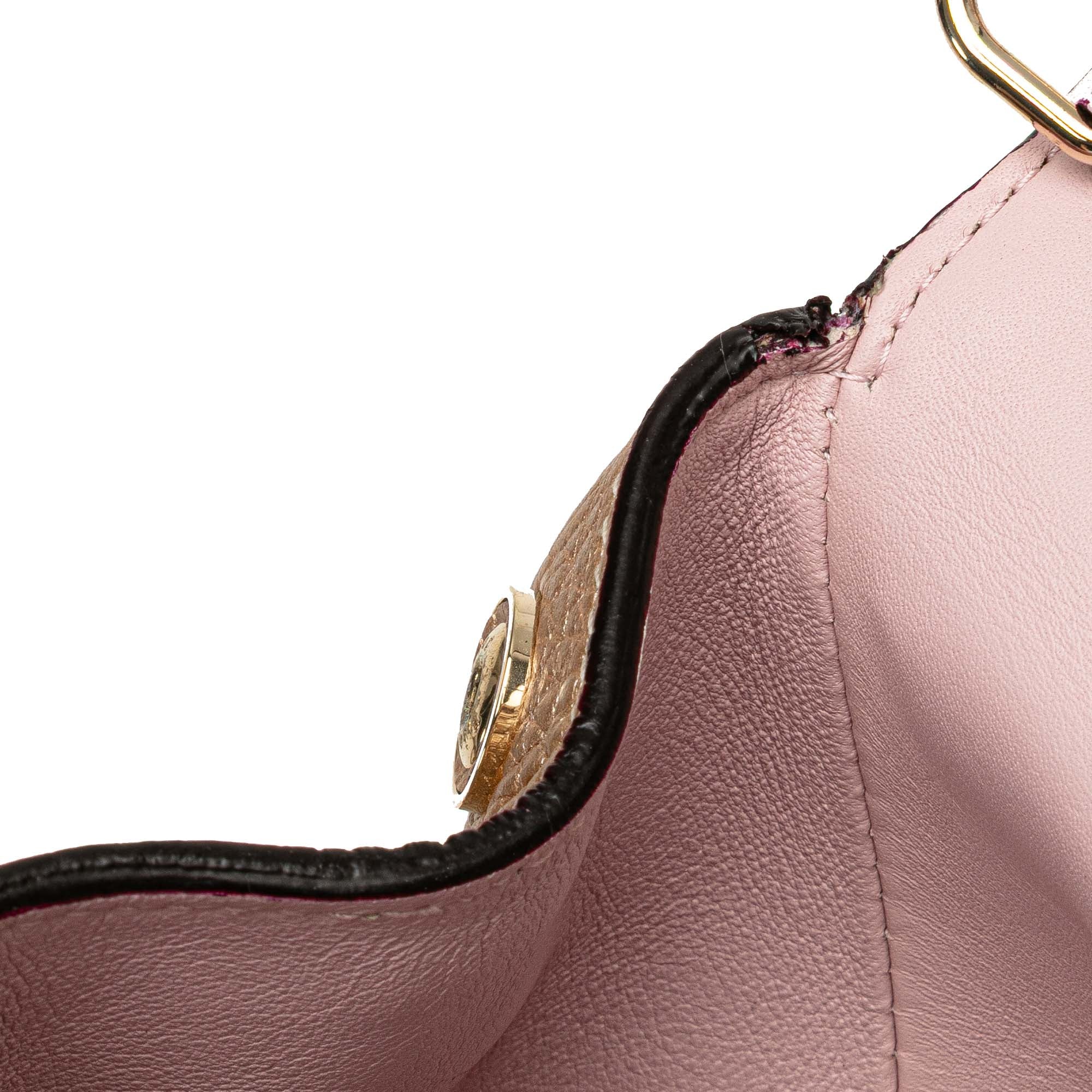 Mini Metallic Grained Calfskin Be Dior Flap