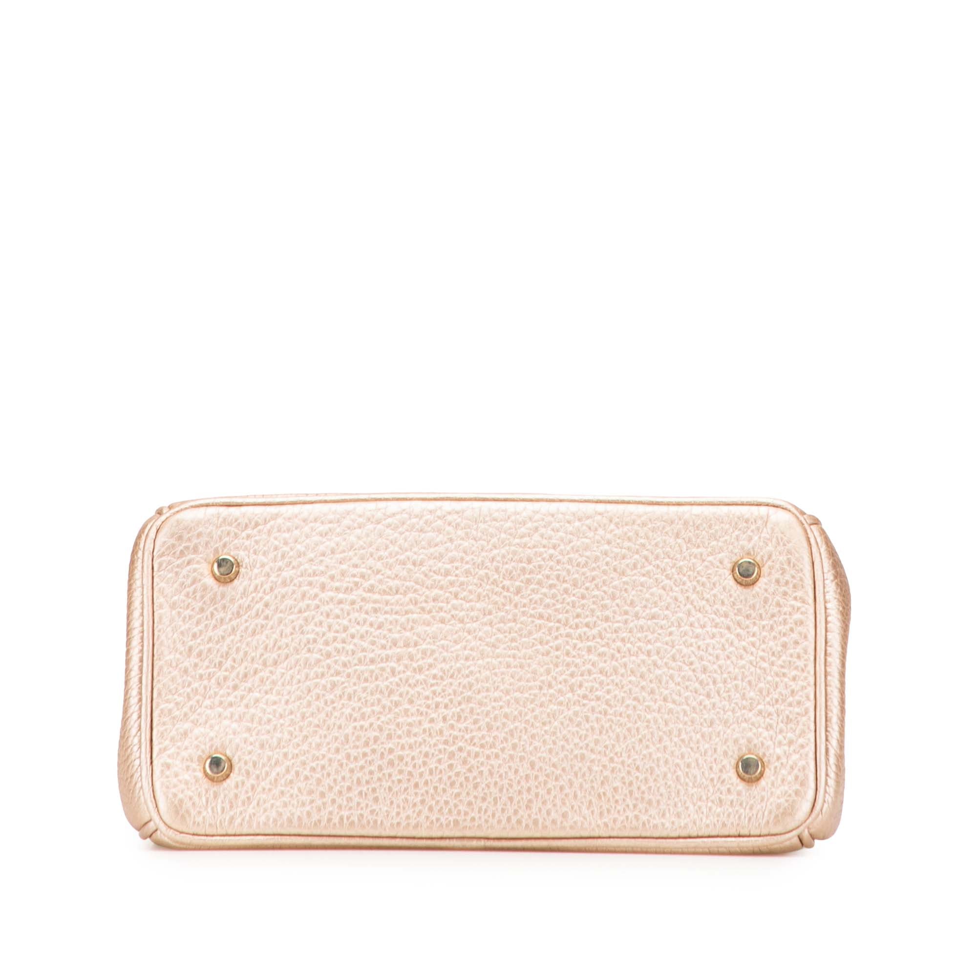 Mini Metallic Grained Calfskin Be Dior Flap