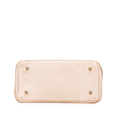 Mini Metallic Grained Calfskin Be Dior Flap