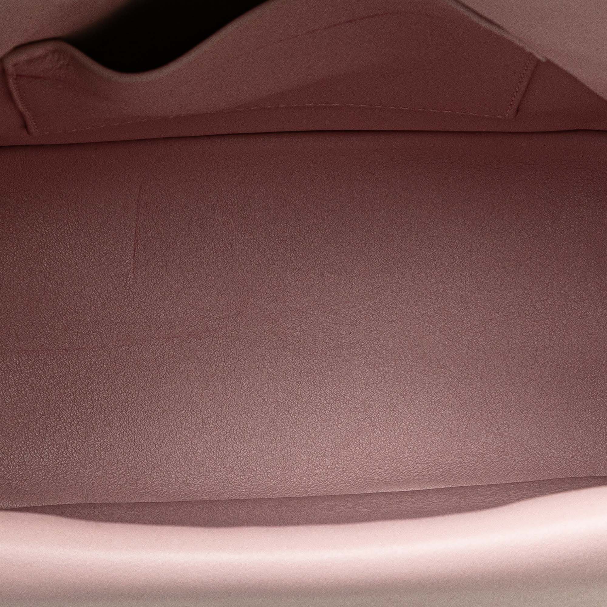 Mini Metallic Grained Calfskin Be Dior Flap