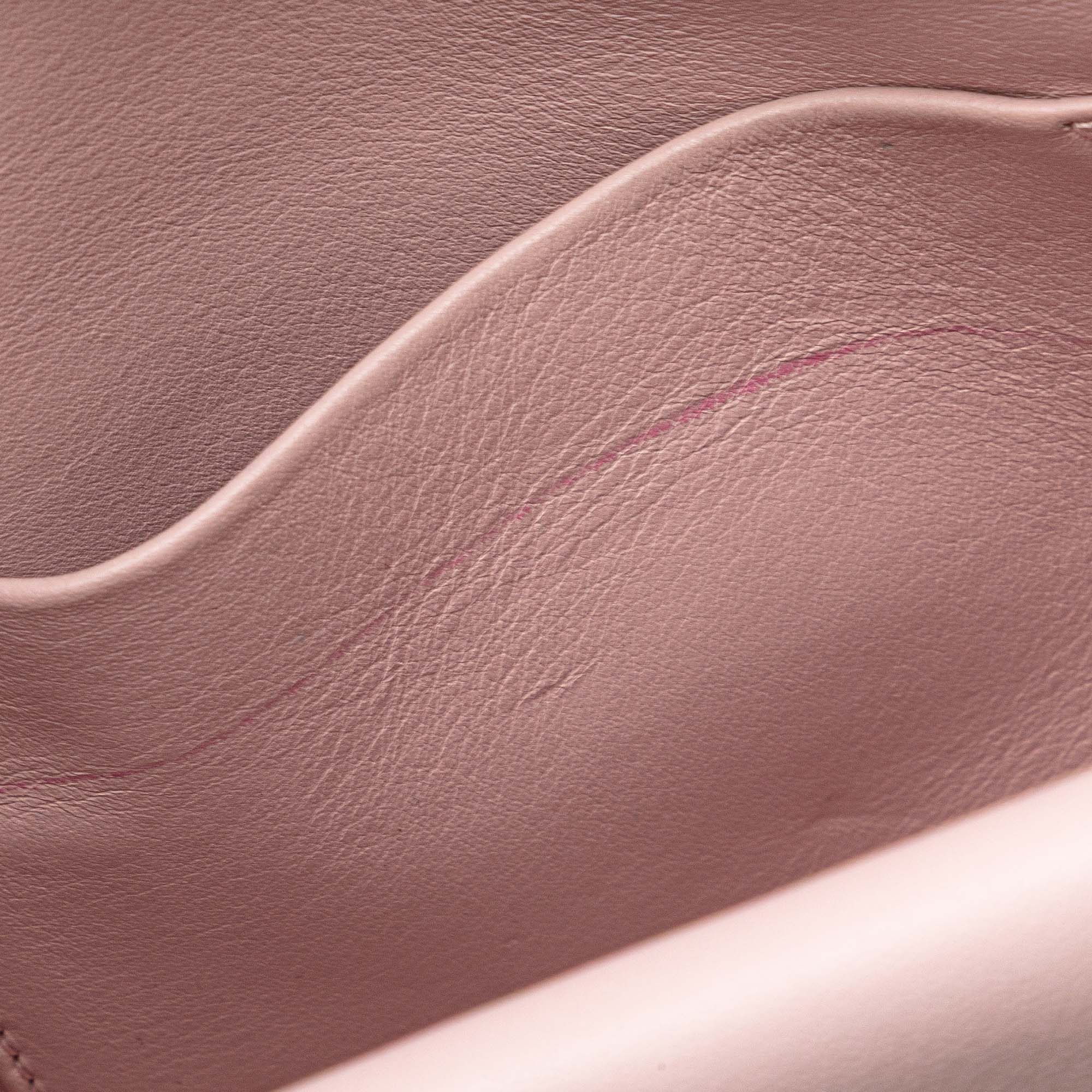 Mini Metallic Grained Calfskin Be Dior Flap