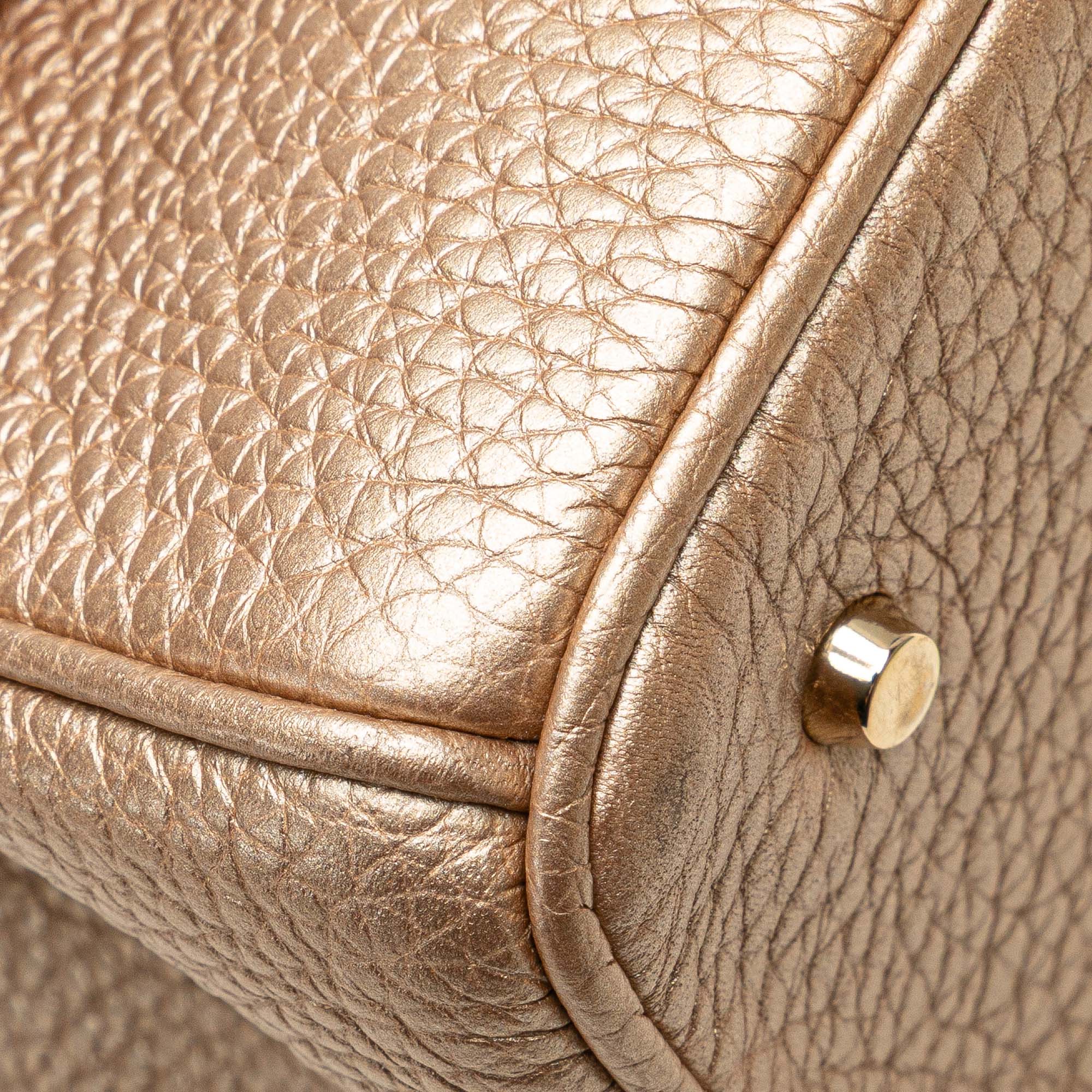 Mini Metallic Grained Calfskin Be Dior Flap