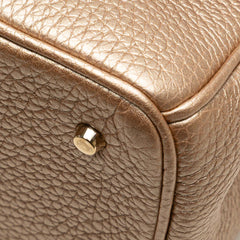 Mini Metallic Grained Calfskin Be Dior Flap