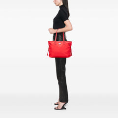 Saffiano Trimmed Tessuto Open Convertible Tote