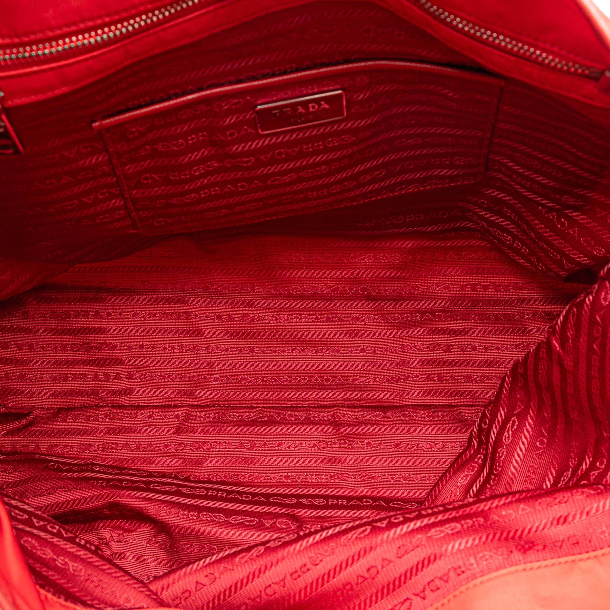 Saffiano Trimmed Tessuto Open Convertible Tote