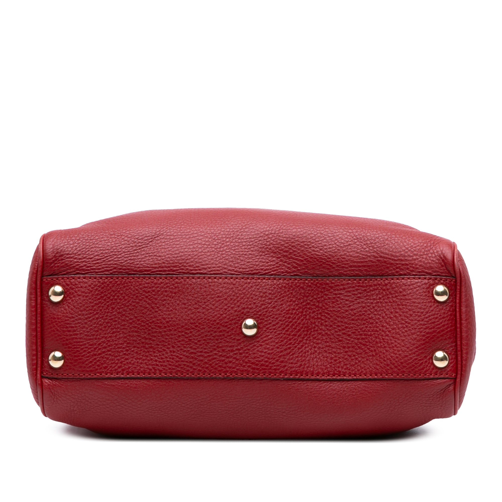 Small Calfskin Bamboo Shopper Satchel