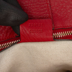 Small Calfskin Bamboo Shopper Satchel
