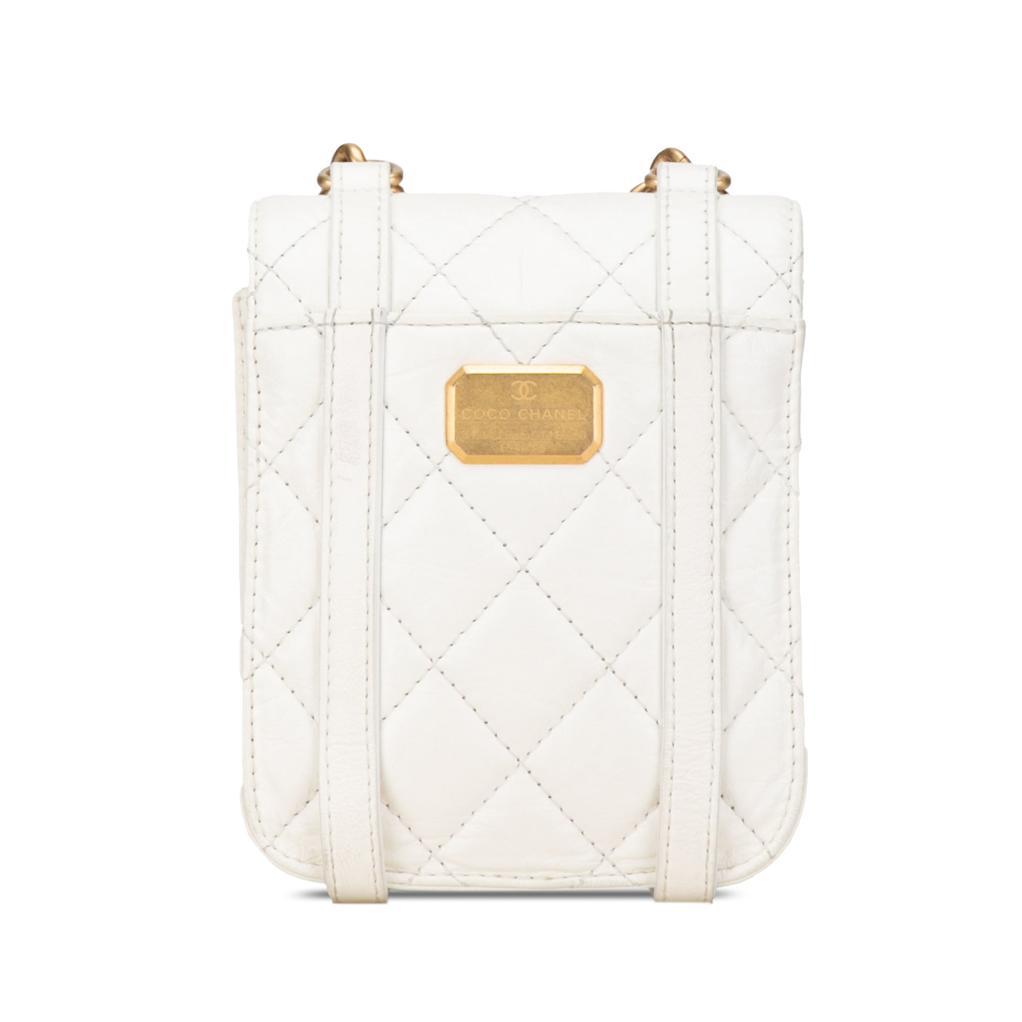Mini Aged Calfskin City School Flap