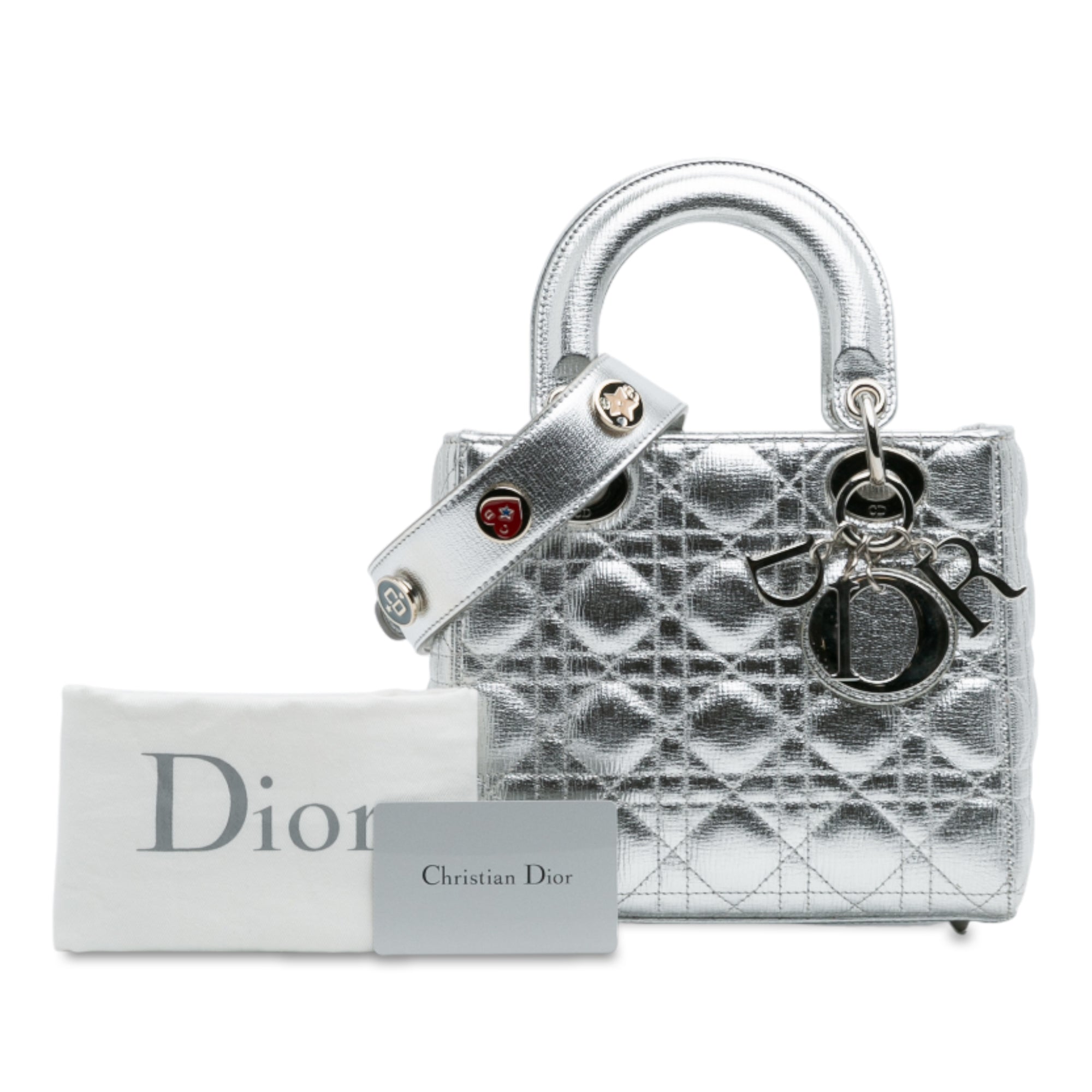 Small Metallic Grained Calfskin Cannage My ABCDior Lady Dior