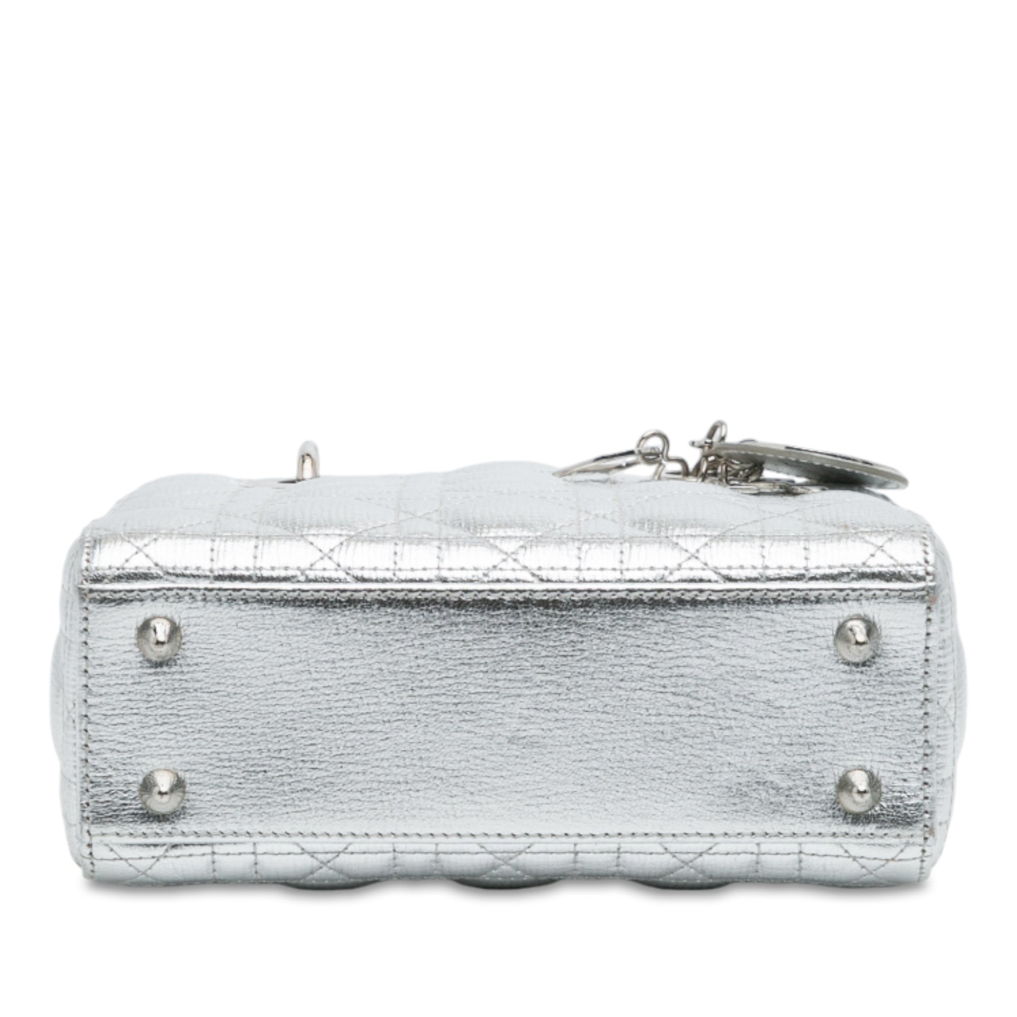 Small Metallic Grained Calfskin Cannage My ABCDior Lady Dior