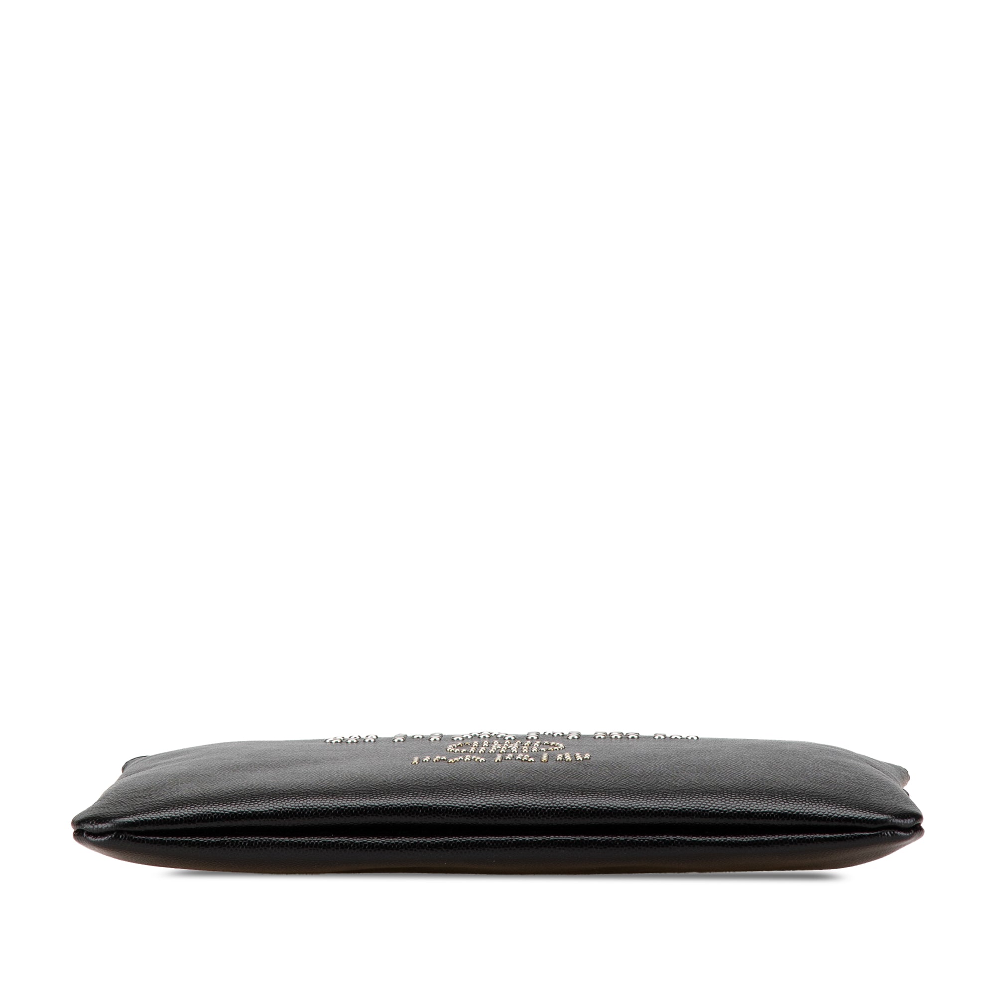 Medium Caviar Deauville Studded O Case Clutch