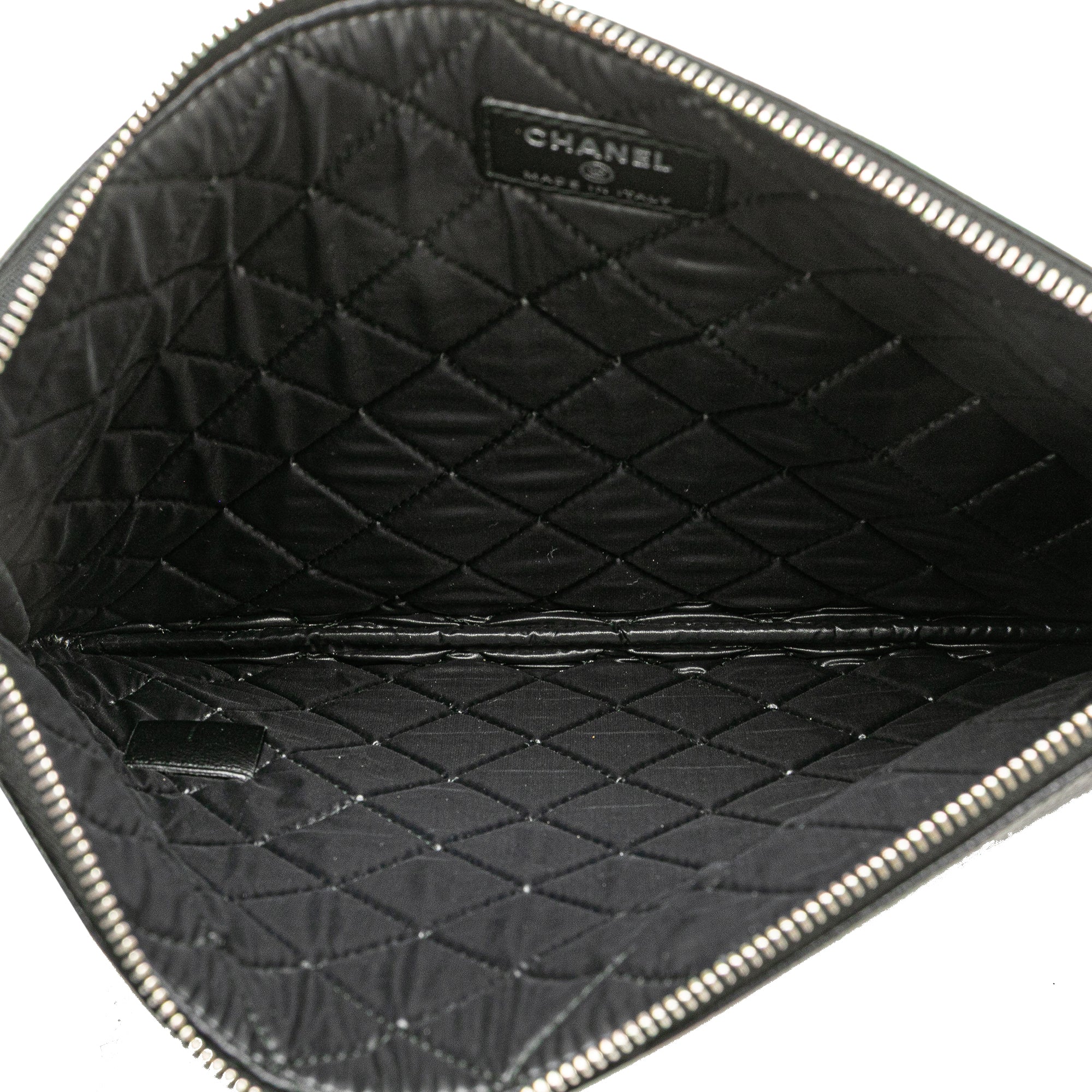 Medium Caviar Deauville Studded O Case Clutch