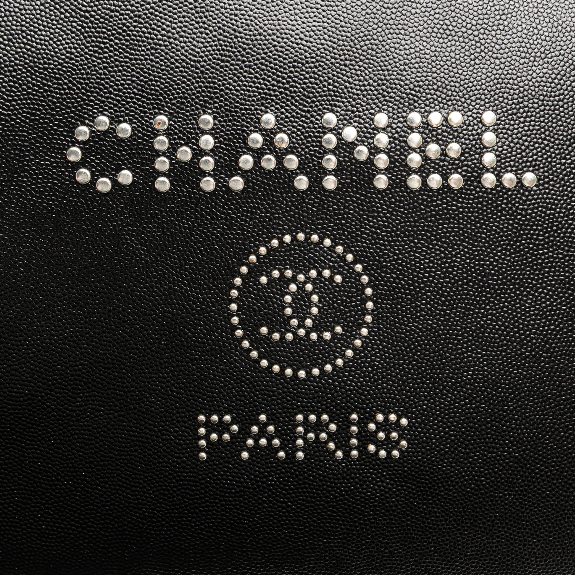Medium Caviar Deauville Studded O Case Clutch
