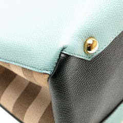 Medium Tricolor Leather Banner Satchel