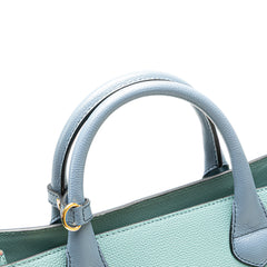 Medium Tricolor Leather Banner Satchel