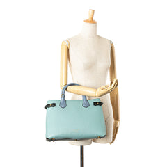 Medium Tricolor Leather Banner Satchel