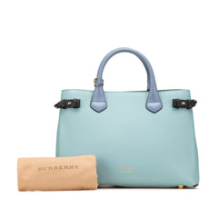 Medium Tricolor Leather Banner Satchel