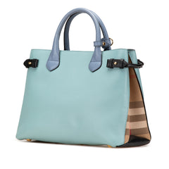 Medium Tricolor Leather Banner Satchel