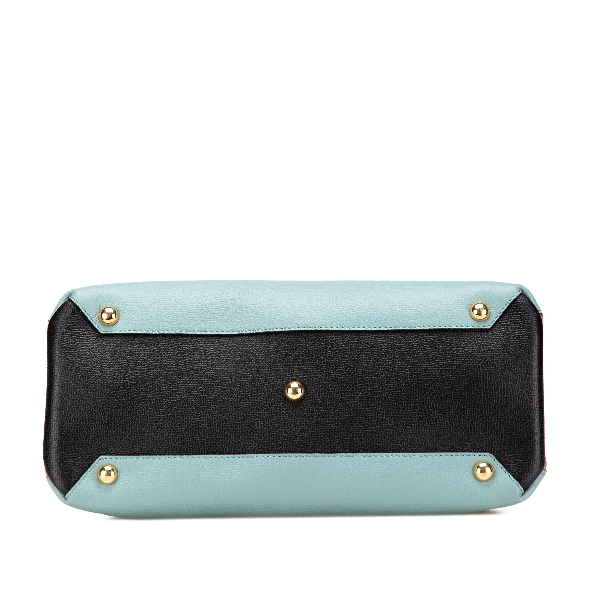 Medium Tricolor Leather Banner Satchel