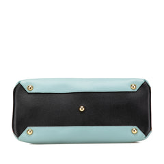 Medium Tricolor Leather Banner Satchel