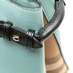 Medium Tricolor Leather Banner Satchel