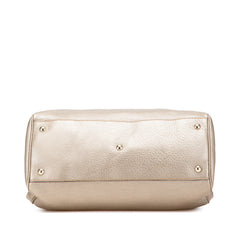 Medium Calfskin Bamboo Shopper Satchel