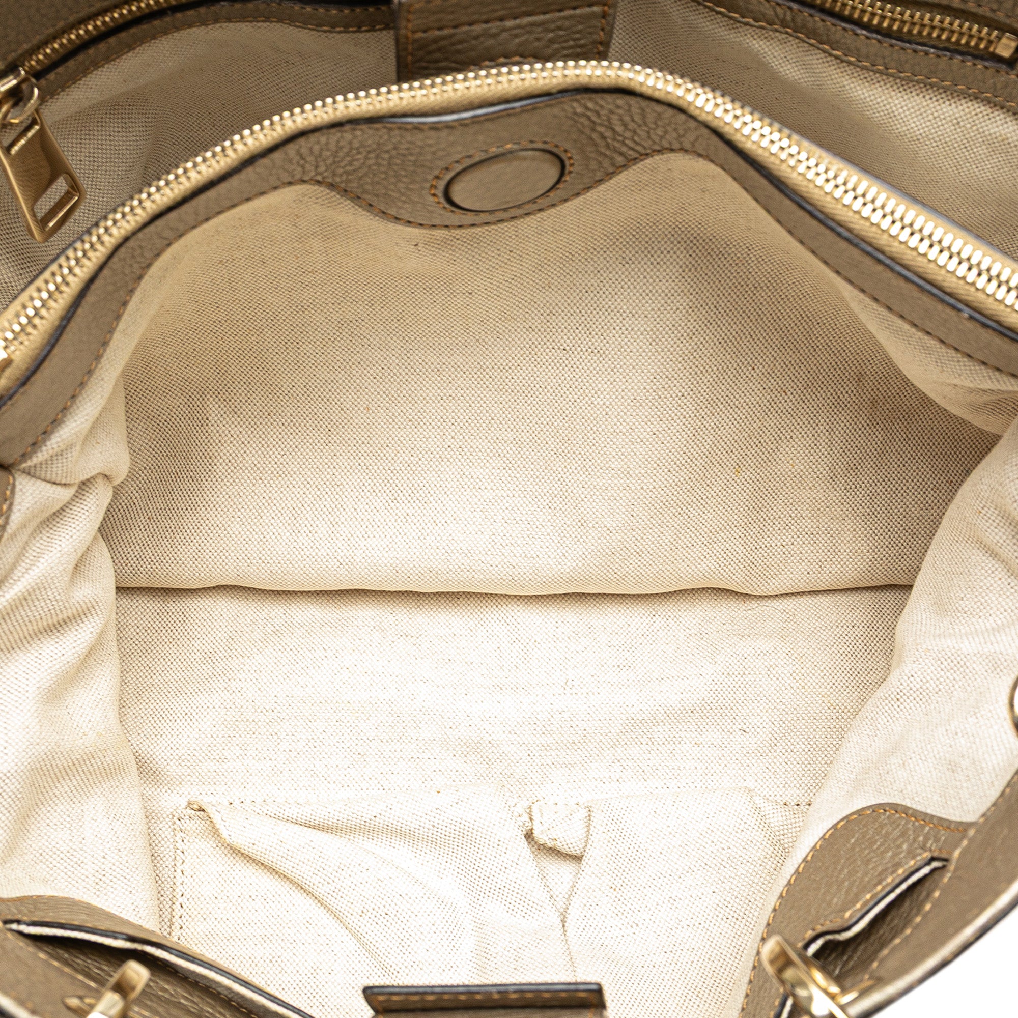 Medium Calfskin Bamboo Shopper Satchel