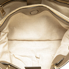 Medium Calfskin Bamboo Shopper Satchel