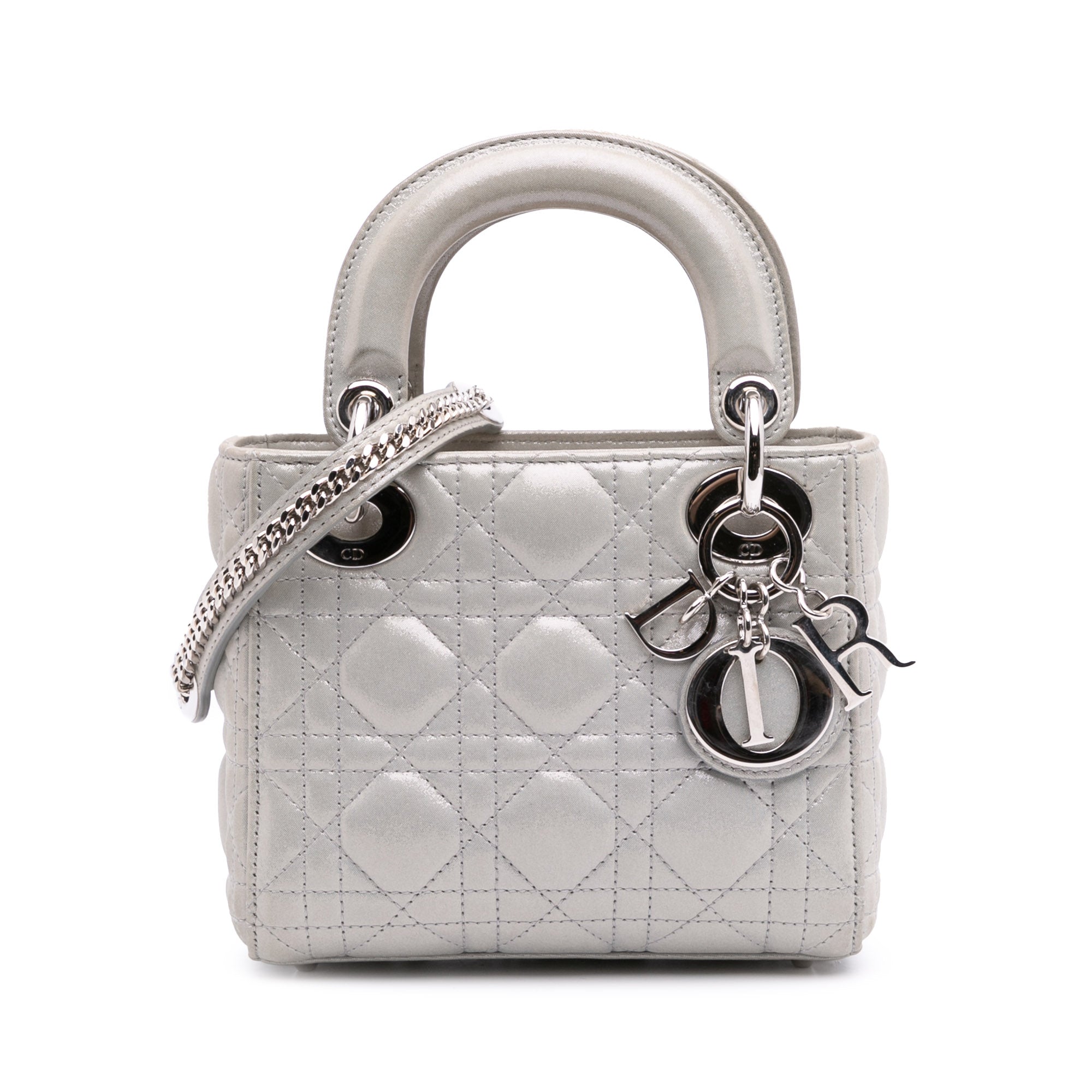 Mini Iridescent Lambskin Cannage Lady Dior