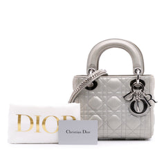 Mini Iridescent Lambskin Cannage Lady Dior