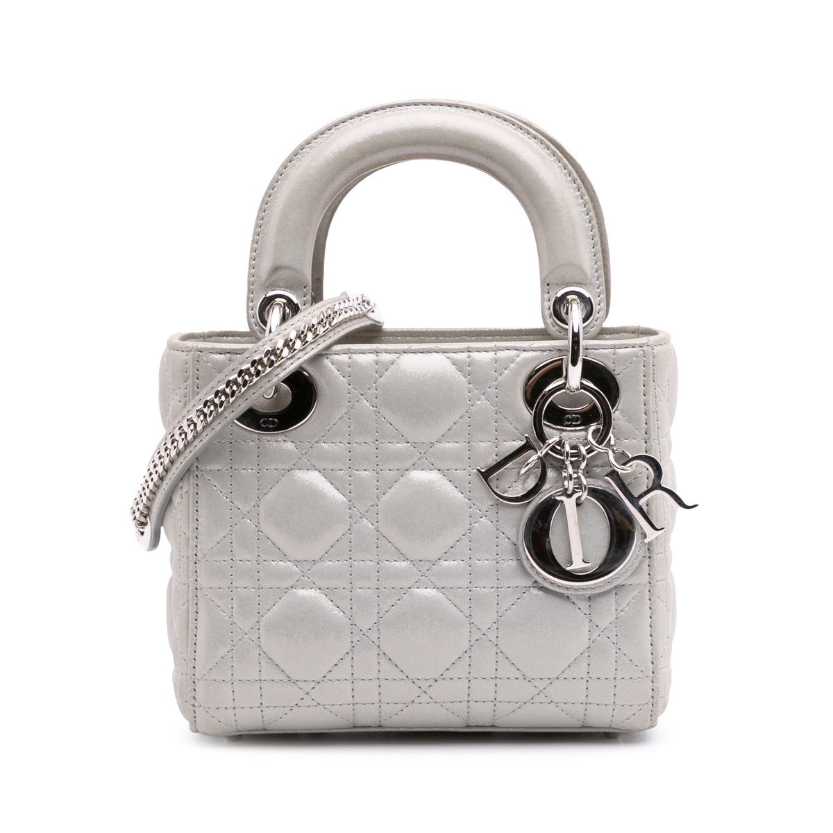 Mini Iridescent Lambskin Cannage Lady Dior