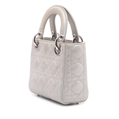 Mini Iridescent Lambskin Cannage Lady Dior