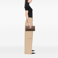 Macadam Coated Canvas Clutch