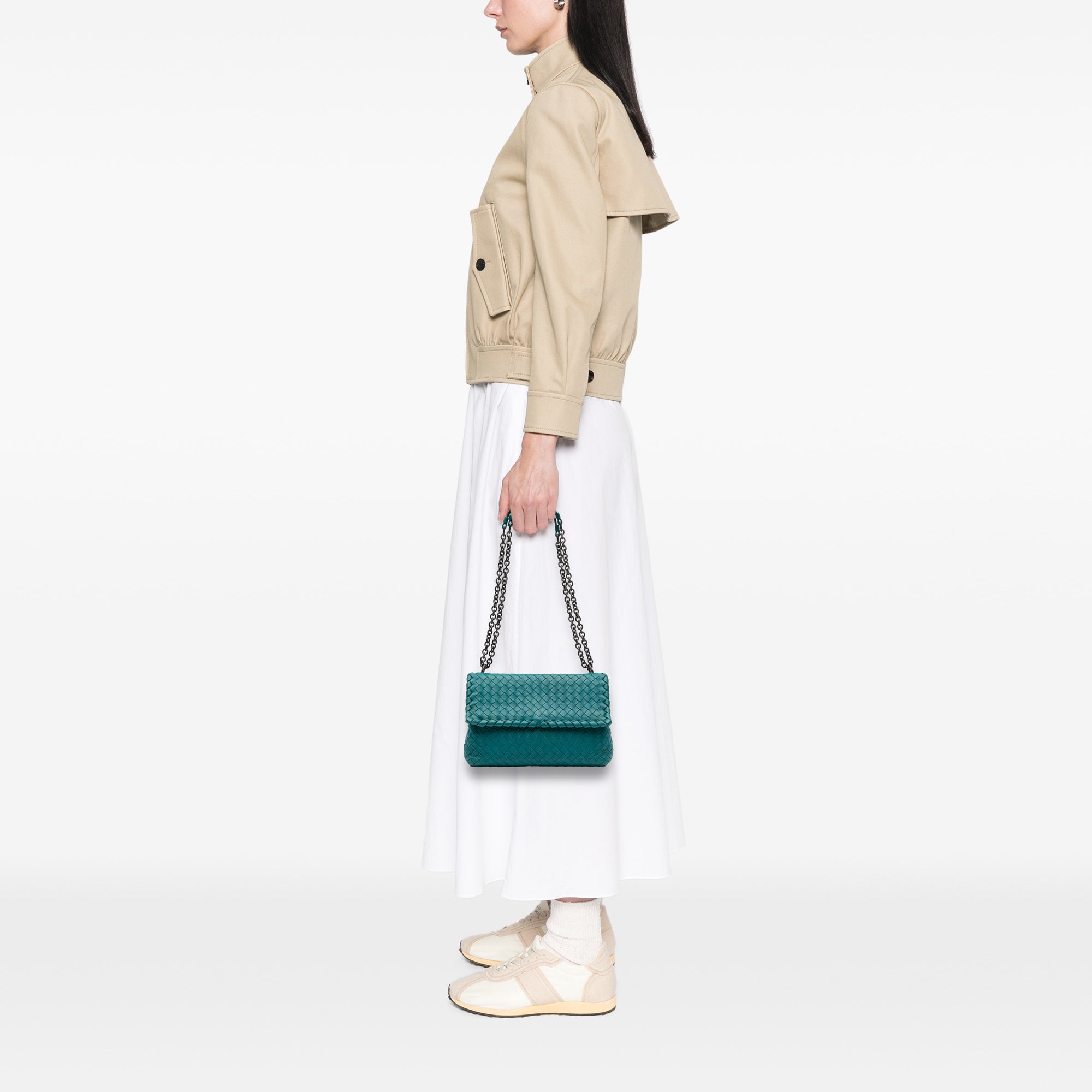 Small Nappa Intrecciato Olimpia Shoulder Bag