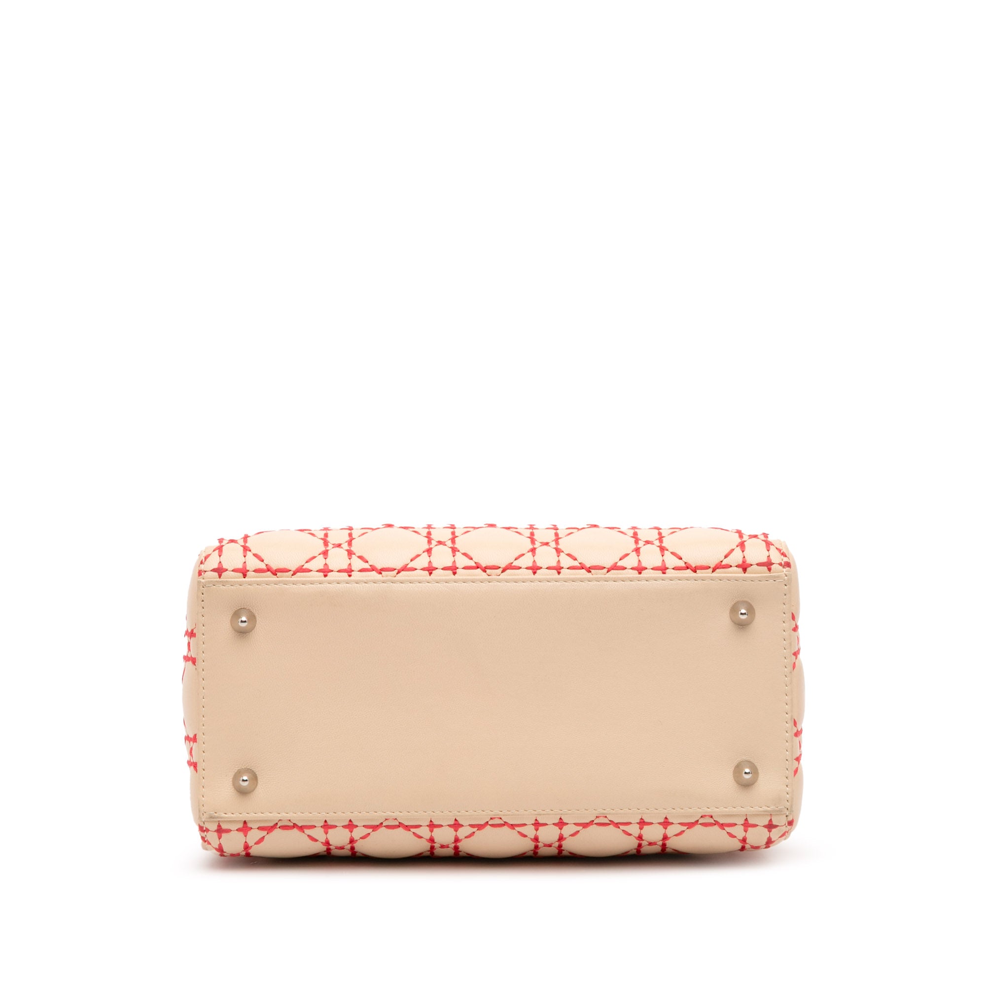 Medium Lambskin Cannage Stitched Lady Dior