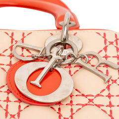 Medium Lambskin Cannage Stitched Lady Dior