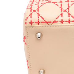 Medium Lambskin Cannage Stitched Lady Dior