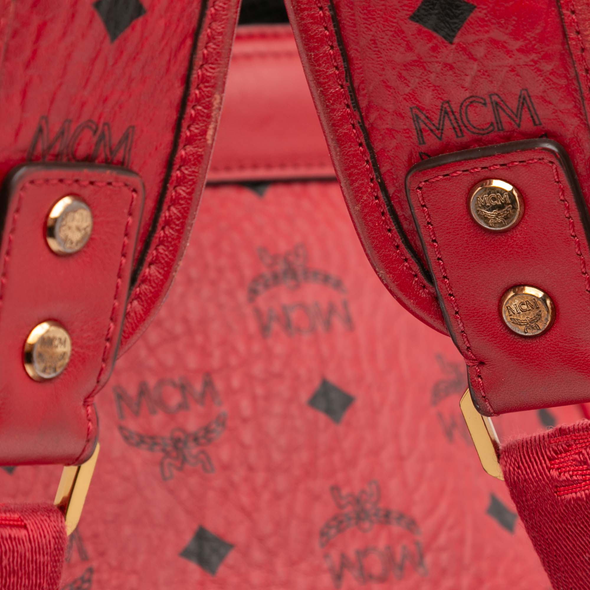 Medium Studded Visetos Coated Canvas Stark Backpack