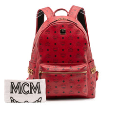 Medium Studded Visetos Coated Canvas Stark Backpack
