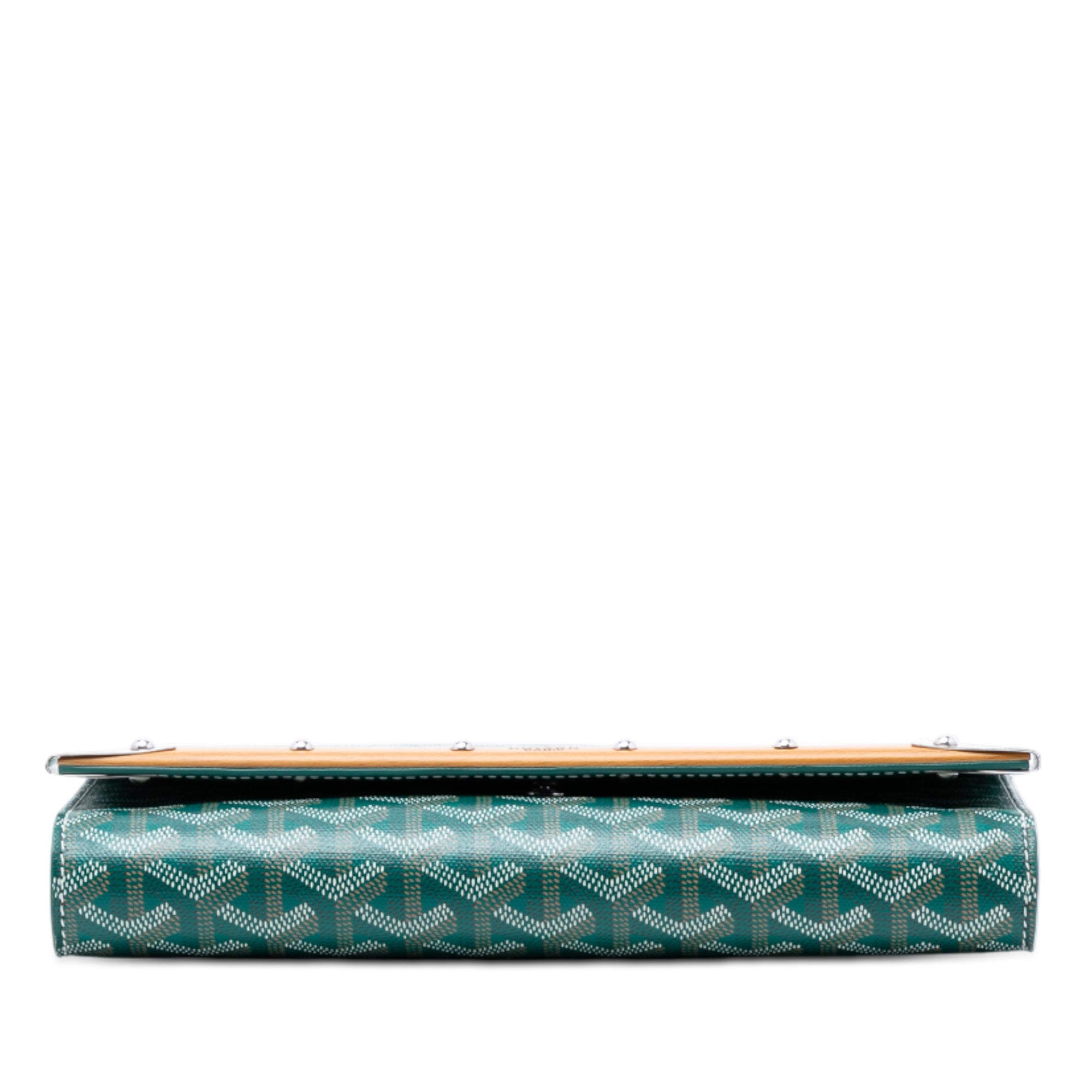 Goyardine Monte Carlo Bois Clutch with Strap