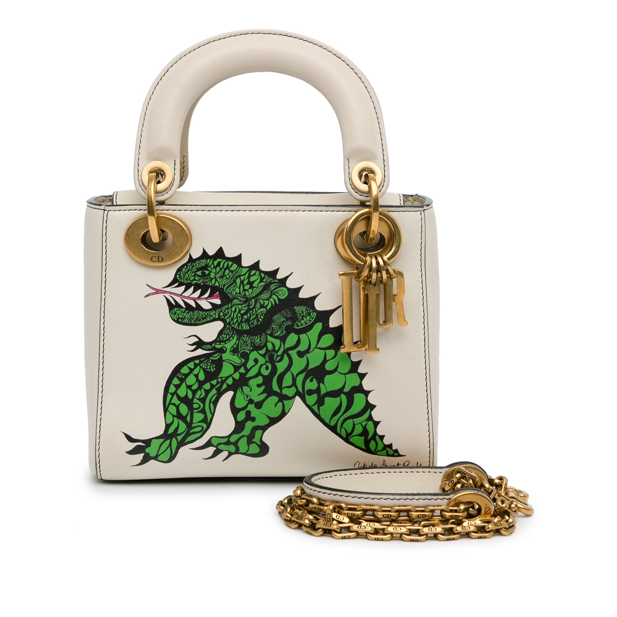 Limited Edition Niki De Saint Phalle Mini Calfskin Dragon Lady Dior