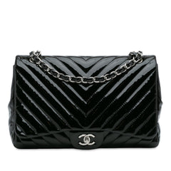 Jumbo Classic Chevron Patent Single Flap