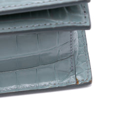 Croc Embossed Calfskin Skull Knuckle Duster Crossbody