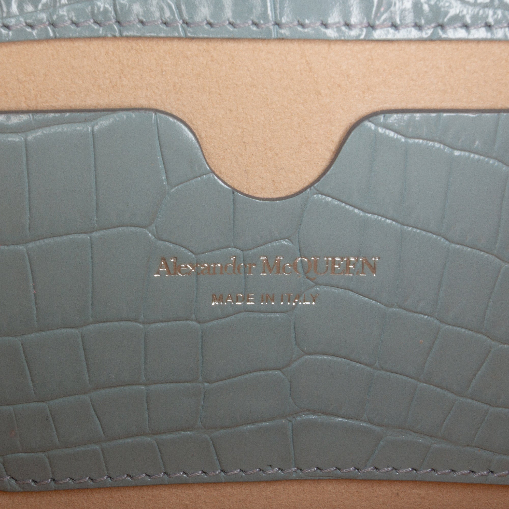 Croc Embossed Calfskin Skull Knuckle Duster Crossbody