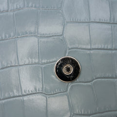 Croc Embossed Calfskin Skull Knuckle Duster Crossbody