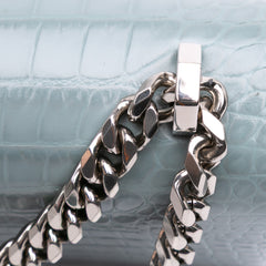 Croc Embossed Calfskin Skull Knuckle Duster Crossbody